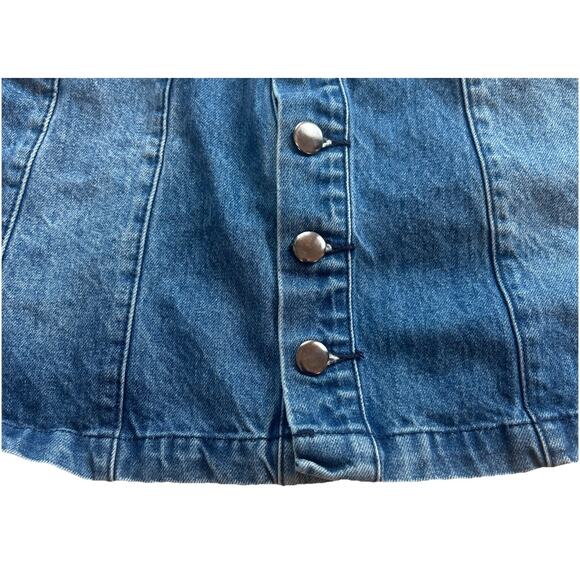 BDG Denim Jean Skirt Mini Size Small Buttons Up - Picture 4 of 12